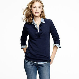 Cashmere on-the-button henley in cream